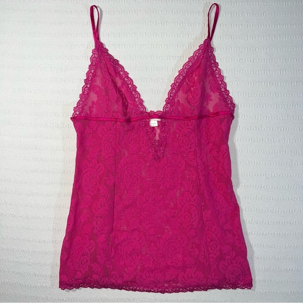 Victorias Secret Lingerie Lacy Chemise Size L Pink Fairy Coquette Sexy